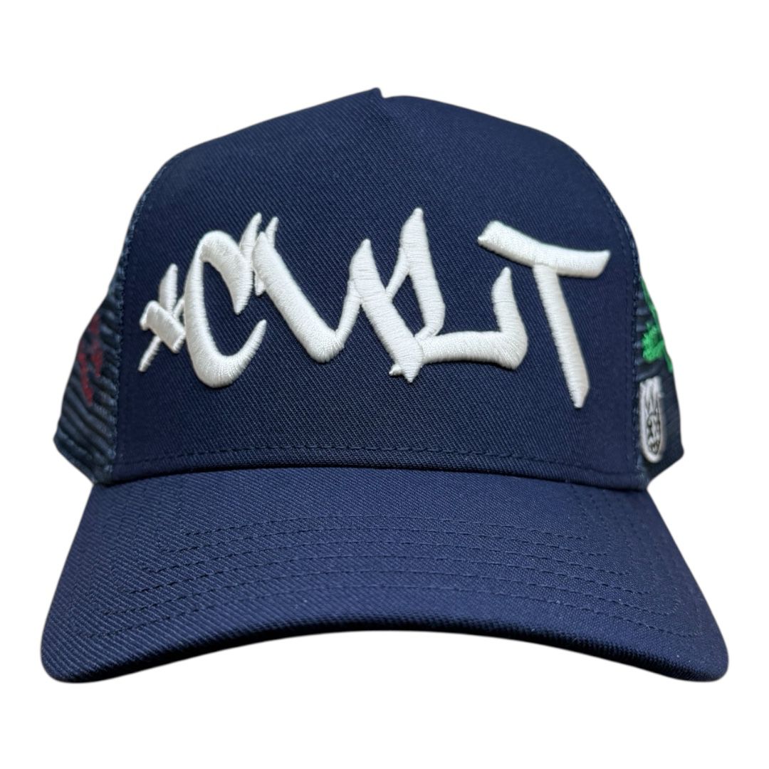 CULT OF INDIVIDUALITY HAT  MESH BACK TRUCKER HAT "GRAFFITI" (626AC-CH66A)
