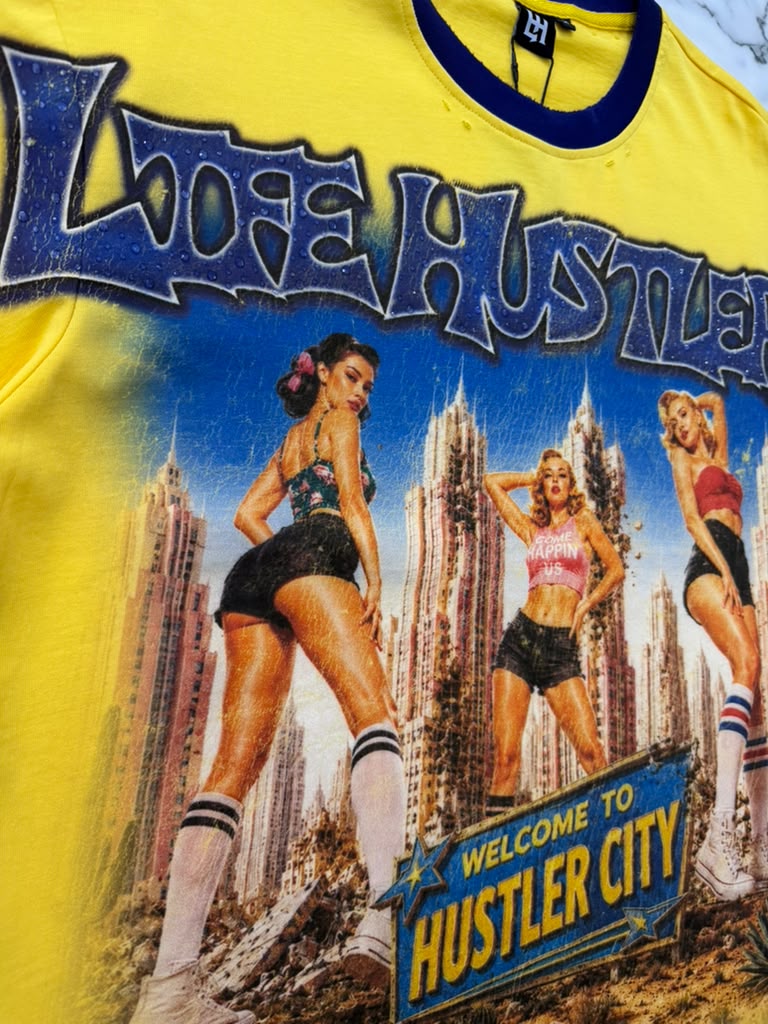 LIFE HUSTLERS t-shirt LH 'HUSTLER CITY Yellow