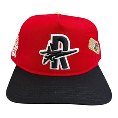 ROUGHPLAY HAT (RED/BLACK BANDAID SNAPBACK)