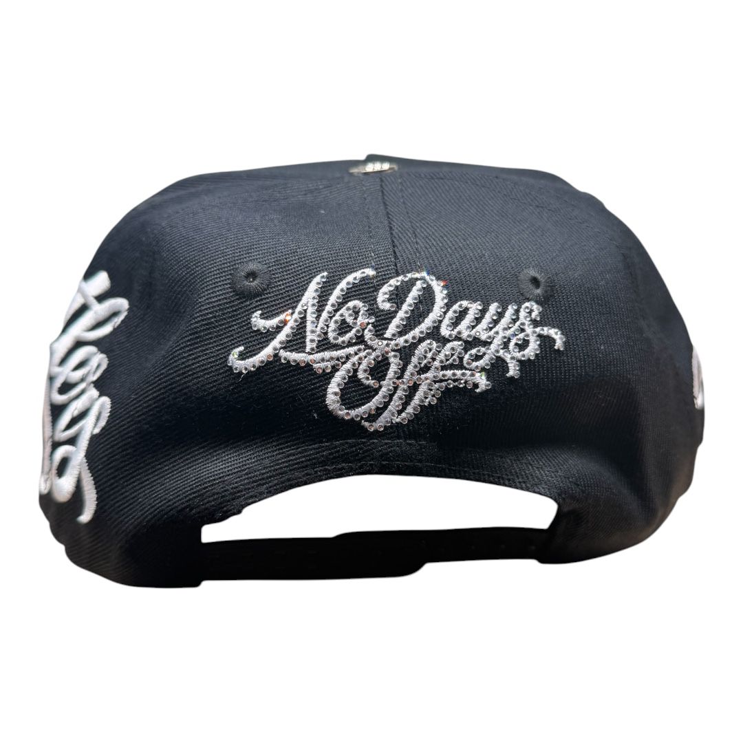 LIFE HUSTLERS "Classic Black & Ice" Rhinestone Snapback Hat
