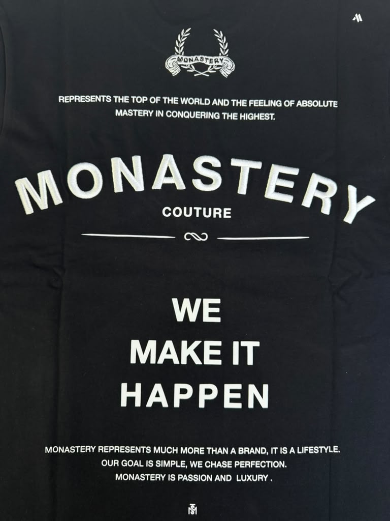 MONASTERY COUTURE GASHER T-SHIRT MEN BLACK