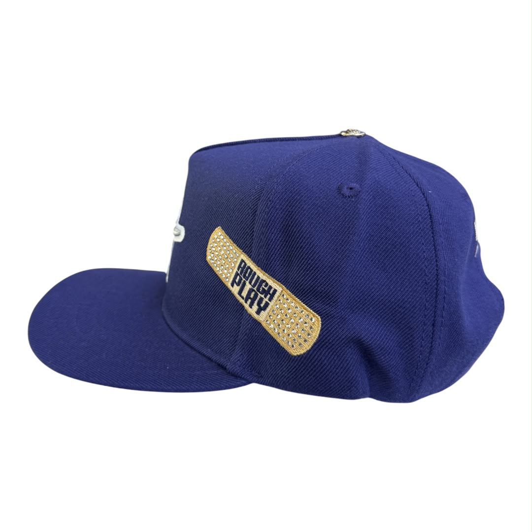 ROUGHPLAY HAT NAVY/SILVER BANDAID SNAPBACK