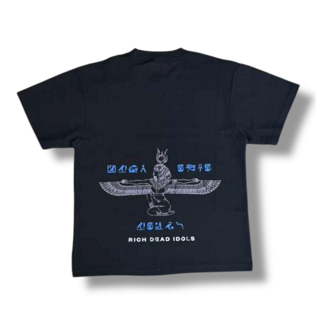 RICH DEAD IDOLS "PHARAOH" T-SHIRT BLACK GREY BLUE