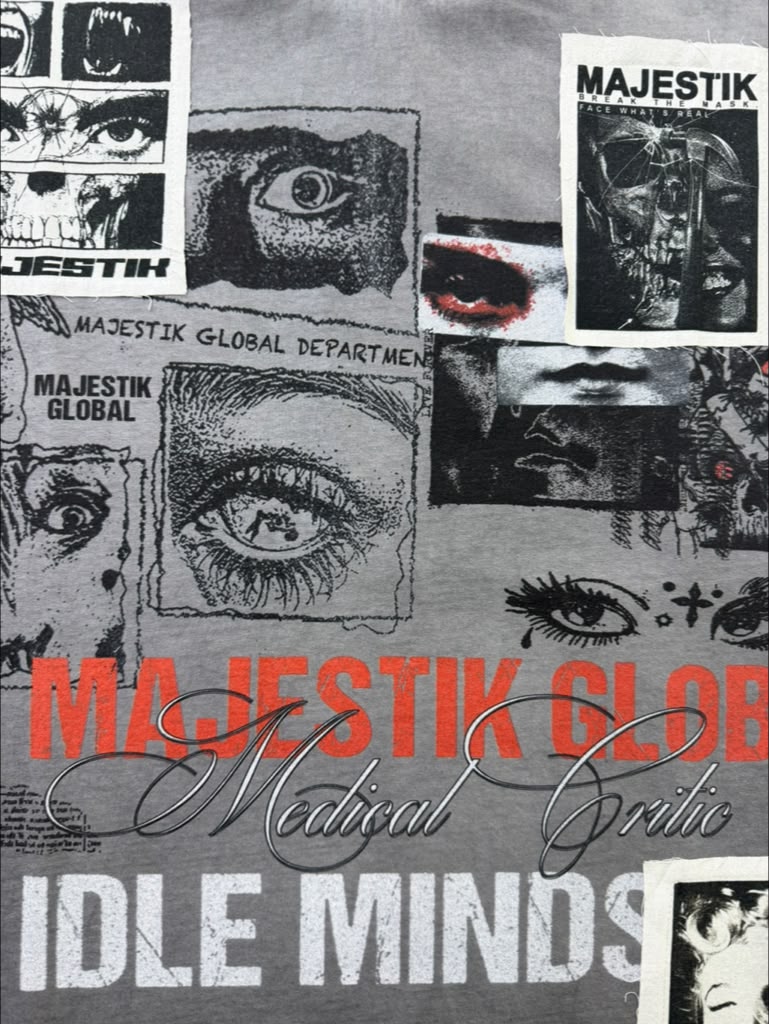 MAJESTIK t-shirt GARMENT DYE DTG PRINTED