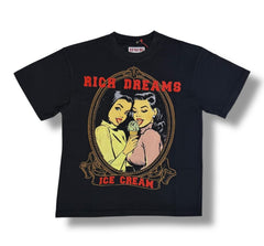 RECH DEAD IDOLS "RICH DREAMS ICE CREAM" T-SHIRT BLACK