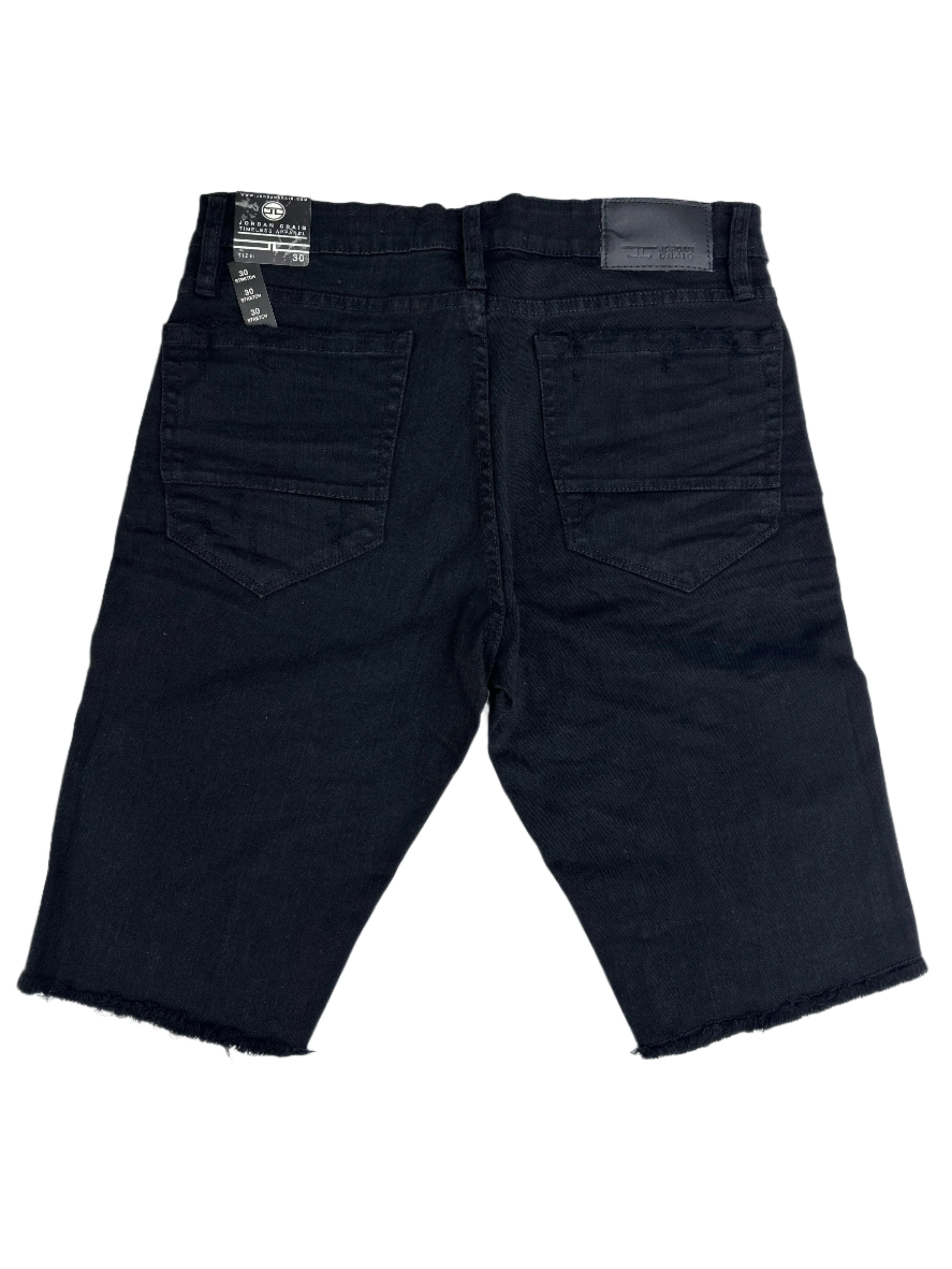JORDAN CRAIG SHORTS WITH SHREDS J3219S 10 BLACK
