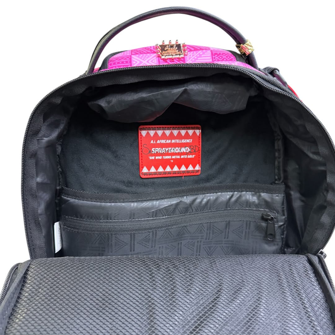 SPRAYGROUND AI Pink Check Backpack