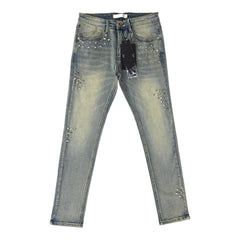 KDNK PANTS KND4942-BLACK STUD SPIKE JEANS