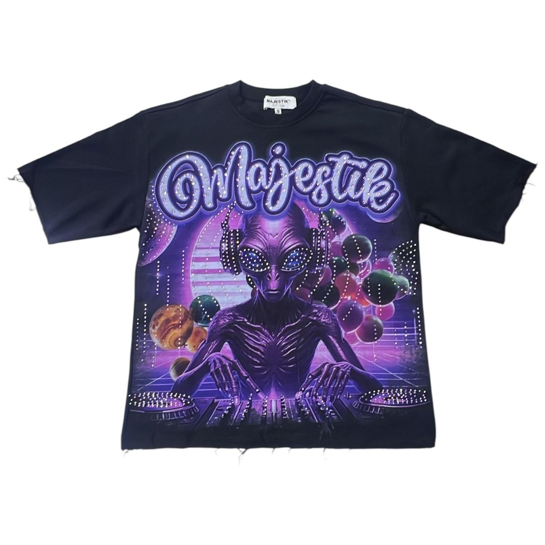MASJESTIK T-SHIRT MEN'S CYBER DJ GRAPHIC TEE