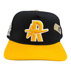ROUGHPLAY HAT (BLACK/YELLOW BANDAID SNAPBACK