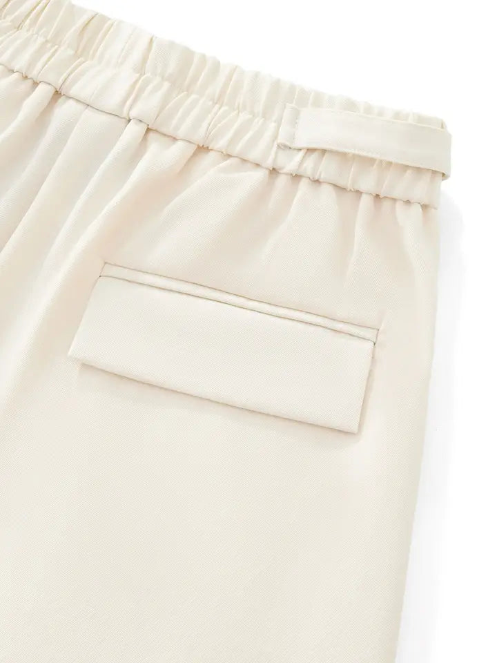 BAROCCO PANTS Wellington Side-Tab Trousers-Ivory