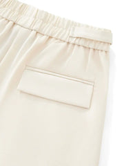 BAROCCO PANTS Wellington Side-Tab Trousers-Ivory