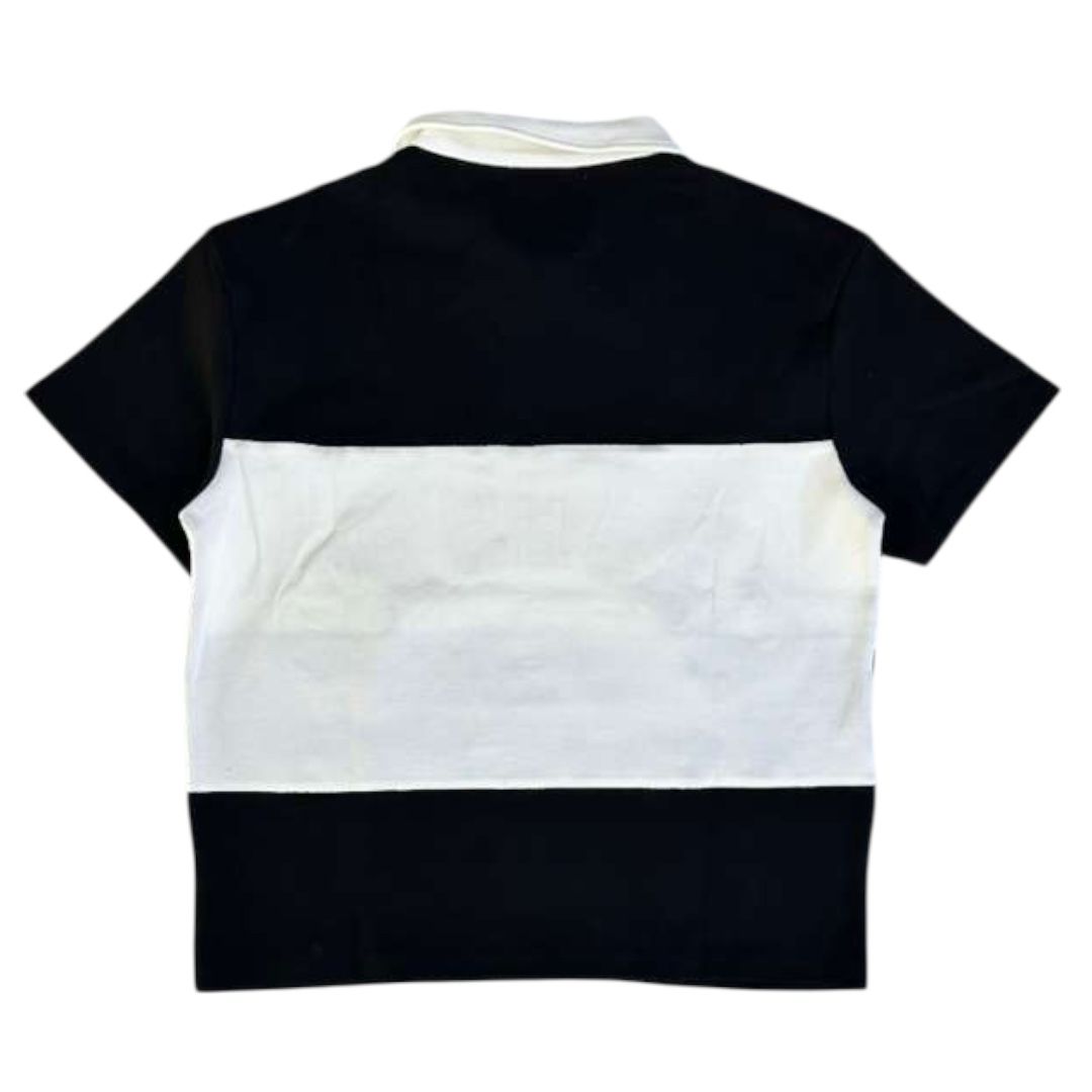 MAJESTIK NY POLO PIQUÉ COUPE ET COUSU AVEC FERMETURE ÉCLAIR ET STRASS SUR LE DEVANT-SH26105