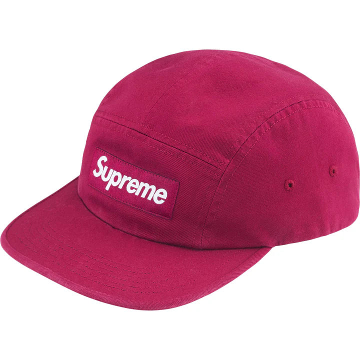 GORRA DE CAMPAMENTO SUPREME DE SARGA CHINA LAVADA FW24H7 ARÁNDANO