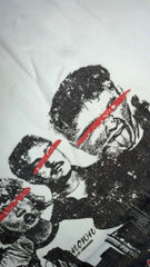 UNKNOWN BRAND" Distressed Boxy Tee - White