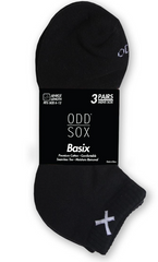 ODD Basix Tobillo Negro (Pack de 3) BSXANBLK3