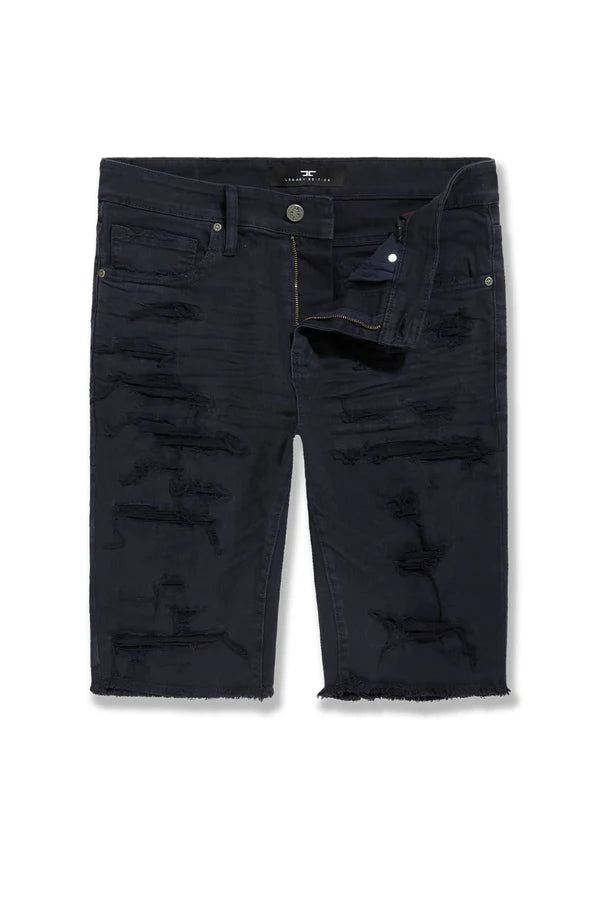 JORDAN CRAING  SHORT JET BLACK SHORTS WITH SHREDS (J3225S)