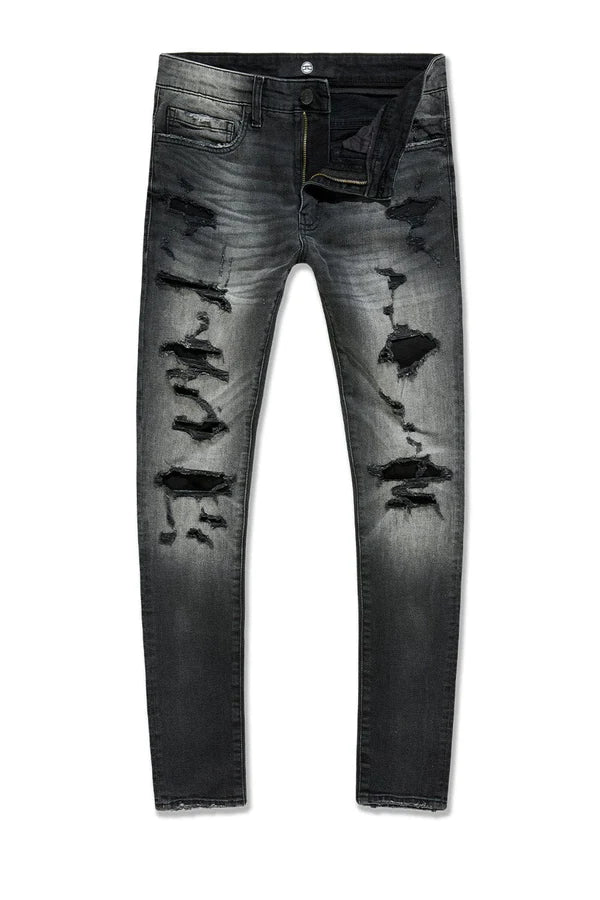 JORDAN CRING PANTS BS BLACK SHADOW SEAN FIT W SHREDS (JS2338)