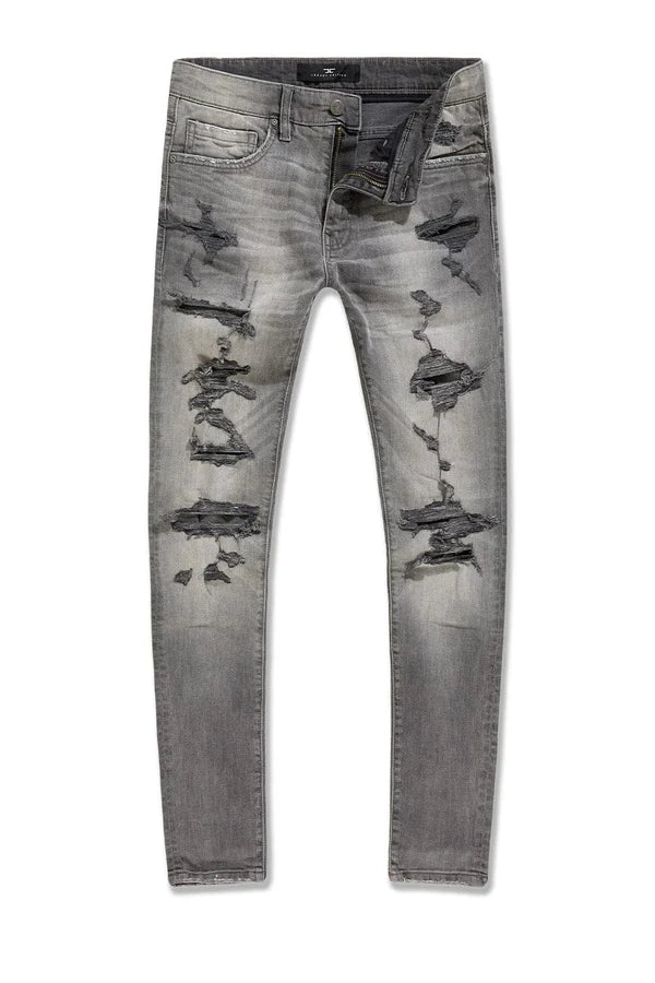 JORDAN CRAING PANTS  KG SMOKED GREY SEAN FIT W SHREDS (JS2337)