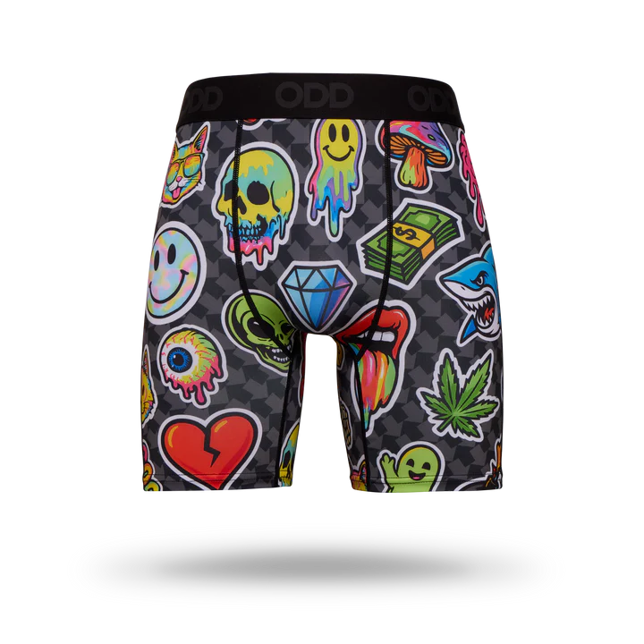 ODD Boxer Trippy Stickers - Mens Boxer Briefs (XU41570MBB)