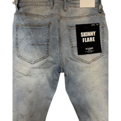 KDNK BARBED WIRE RHINESTONE JEANS KND4920-LT.BLUE