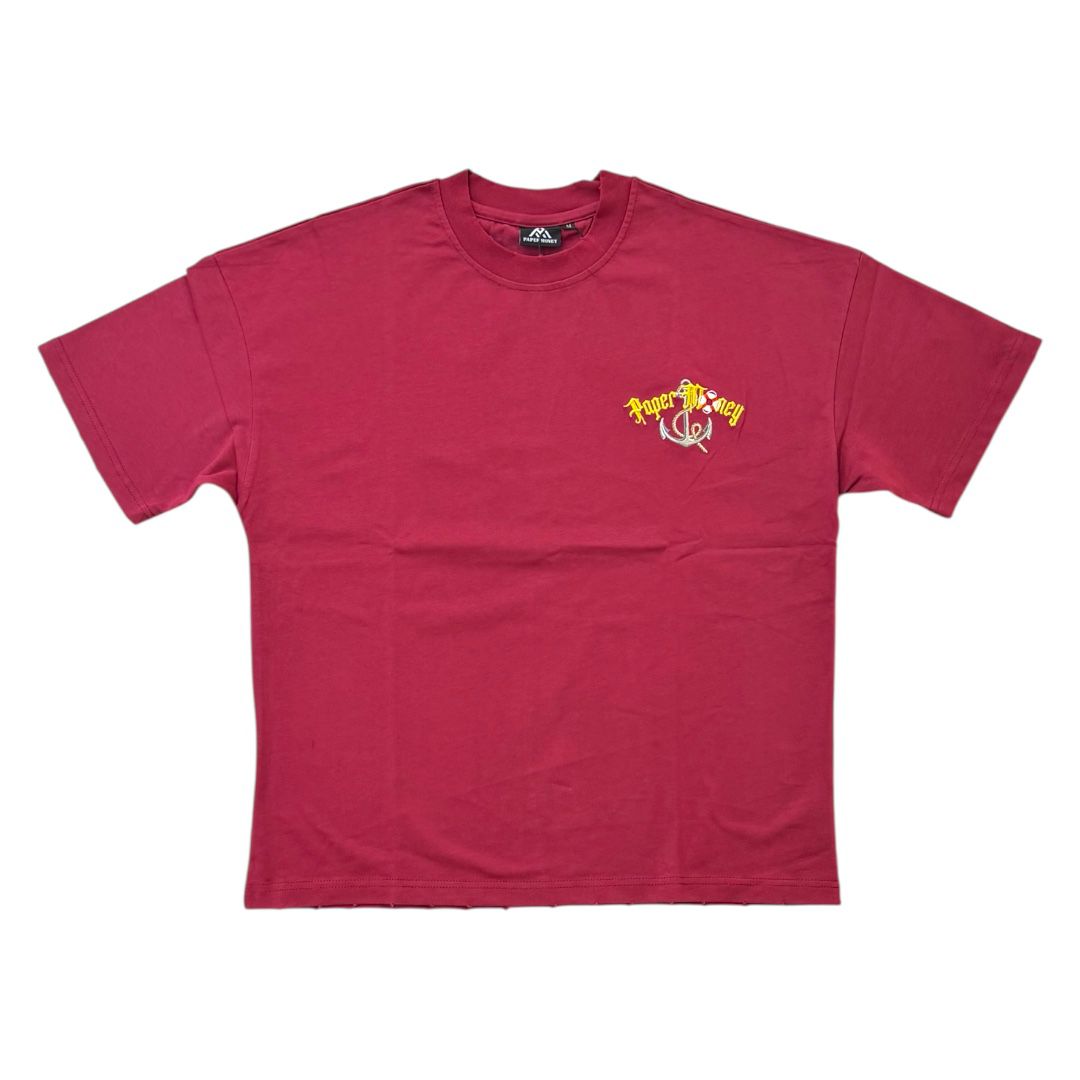 PAPER MONEY T-SHIRT RED WINE YACHT CLUB
