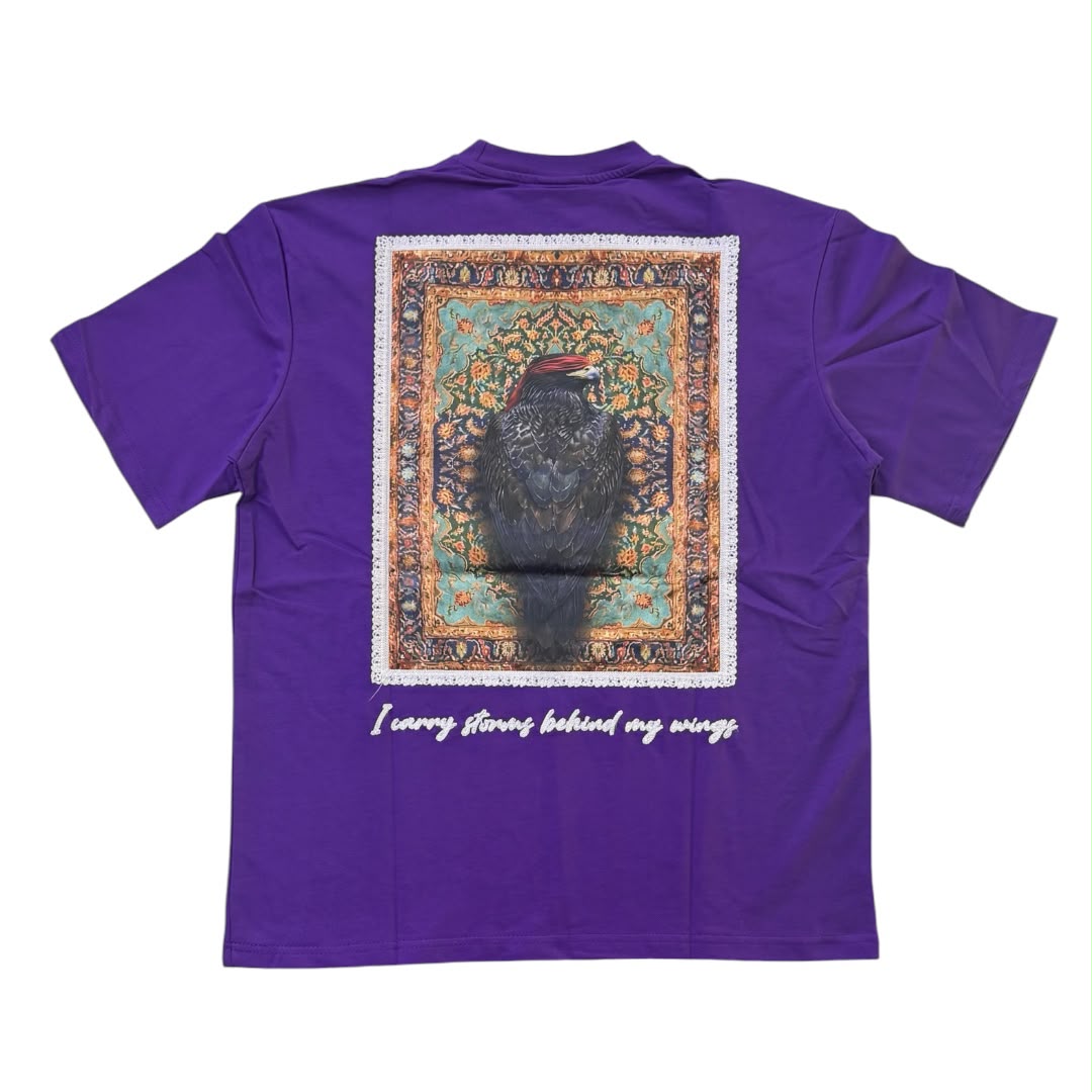 RICH GANG T-SHIRT my rebellion (#OVZ TEE, (BP844)) PURPLE