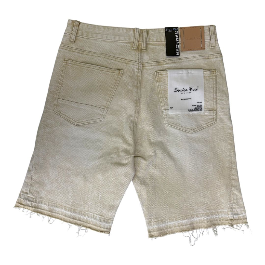 SMOKE RISE SHORTS SUN BLEACHED EFFECT COLORED\ABRADE KHAKI