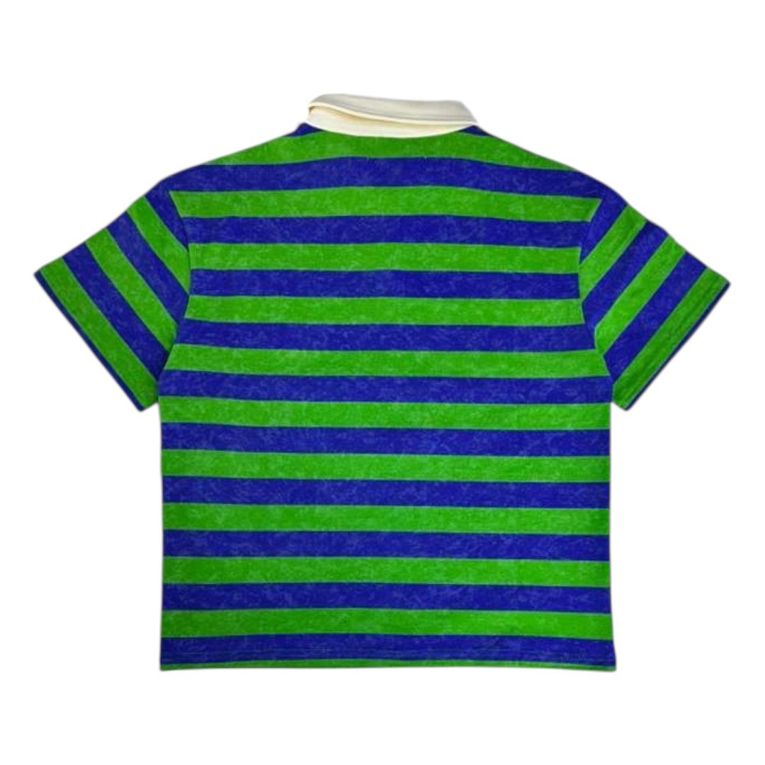 MAJESTIK NY MEN'S TRIBAL FACE PIQUE POLO SHIRT-SH26211/color/GN - GREEN