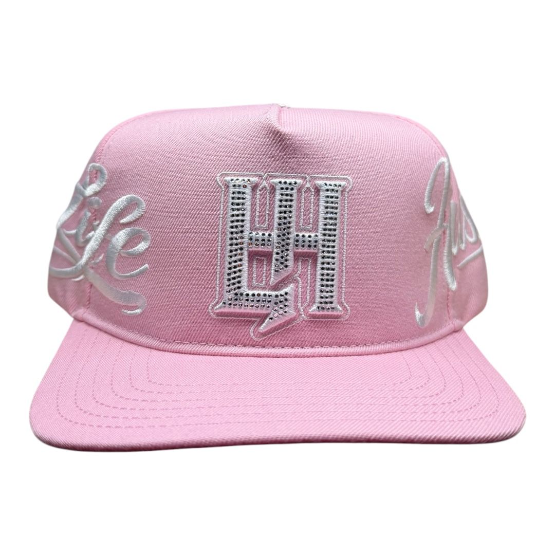 LIFE HUSTLERS "Bubblegum Pink" Bling Snapback Hat