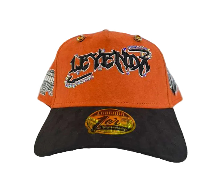 LEGENG HAT 1st Anniversary - Limited Edition Snapback Suede Orange/Black