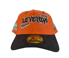 LEGENG HAT 1st Anniversary - Limited Edition Snapback Suede Orange/Black