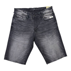 JORDAN CRAIG BLACK SHADOW WASHED DENIM SHORTS PANTS J334S