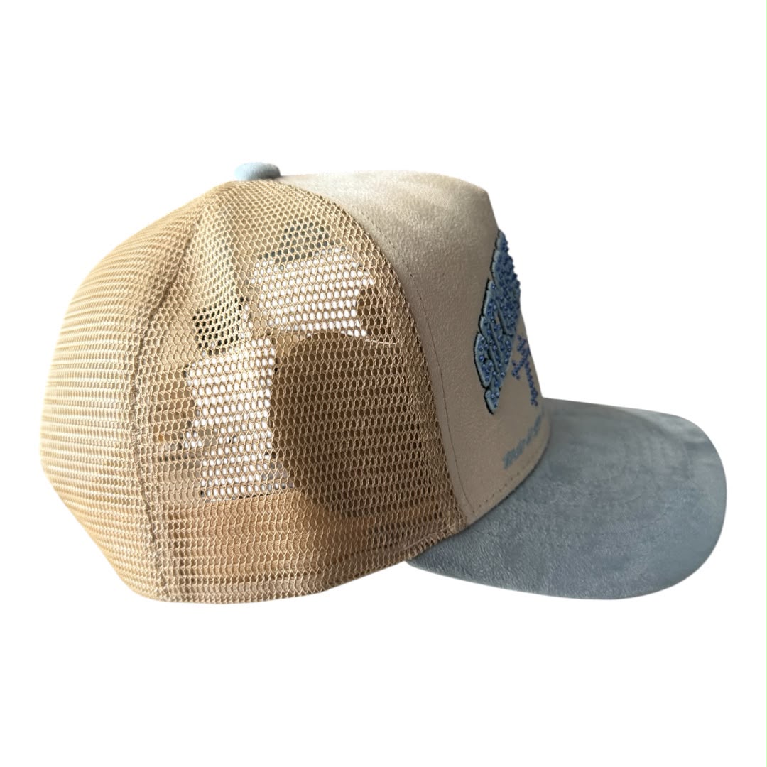 REYES HAT siempre con dios wash blue/beige