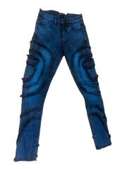 Vaqueros ajustados con parche KDNK Cargo KND4700-Blue