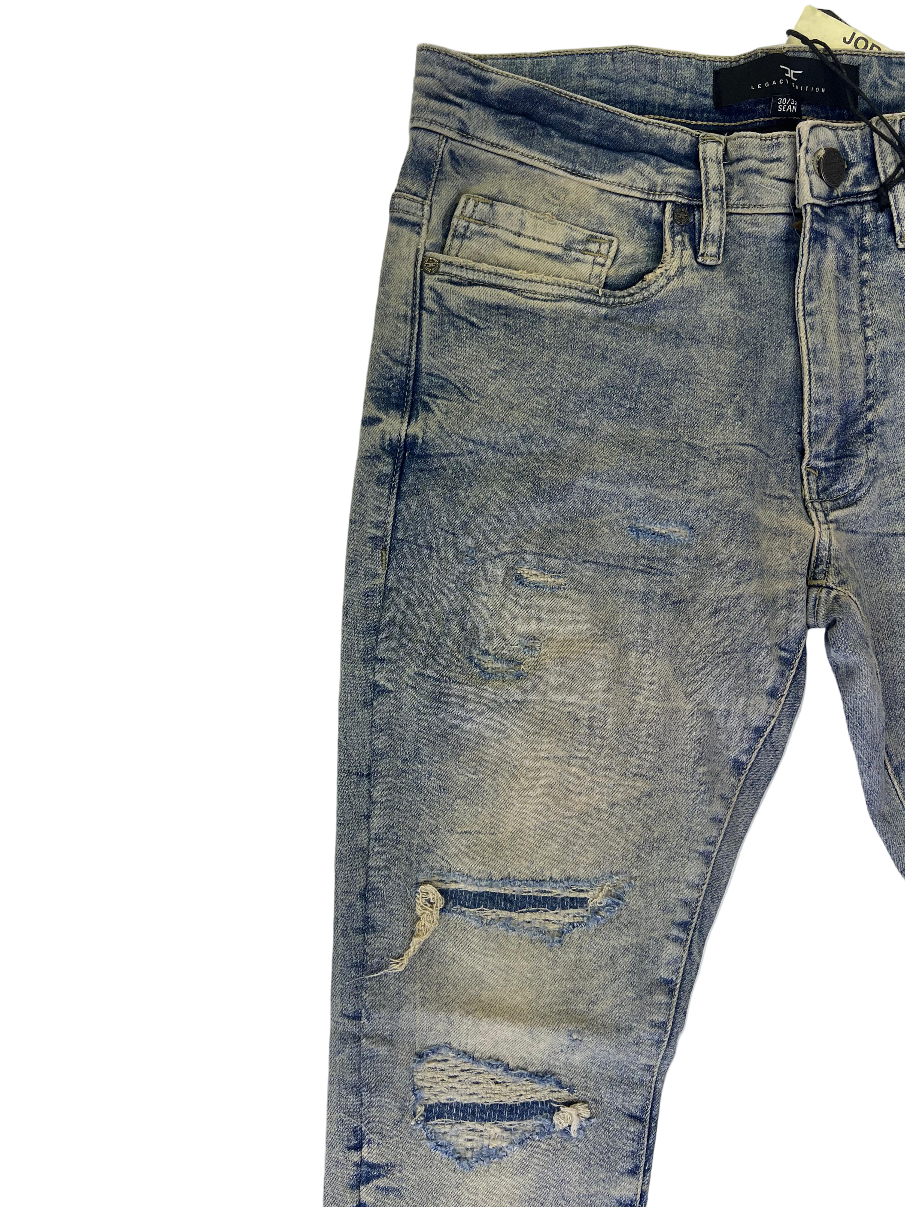 PANTALON LEGACY EDITION RIP AND REPAIR SEAN FIT COUPE CRÉME JS5220R