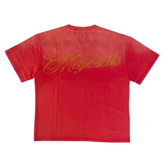 TEE GRAPHIQUE MAJESTIK NY EN TEINTURE VÊTEMENT DTG AVEC STRASS-TE26022