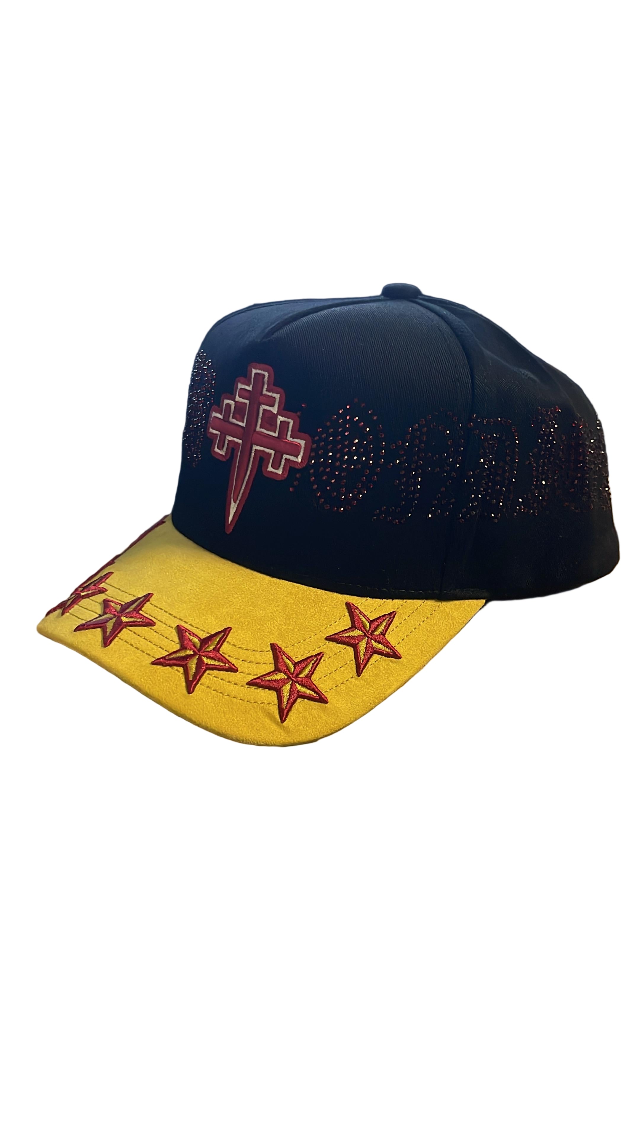 REYESF HAT SIEMPRE CON DIOS BLACK/RED/YELOW V2