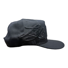 LIFE HUSTLERS "Triple Black Shadow" Rhinestone Snapback Hat