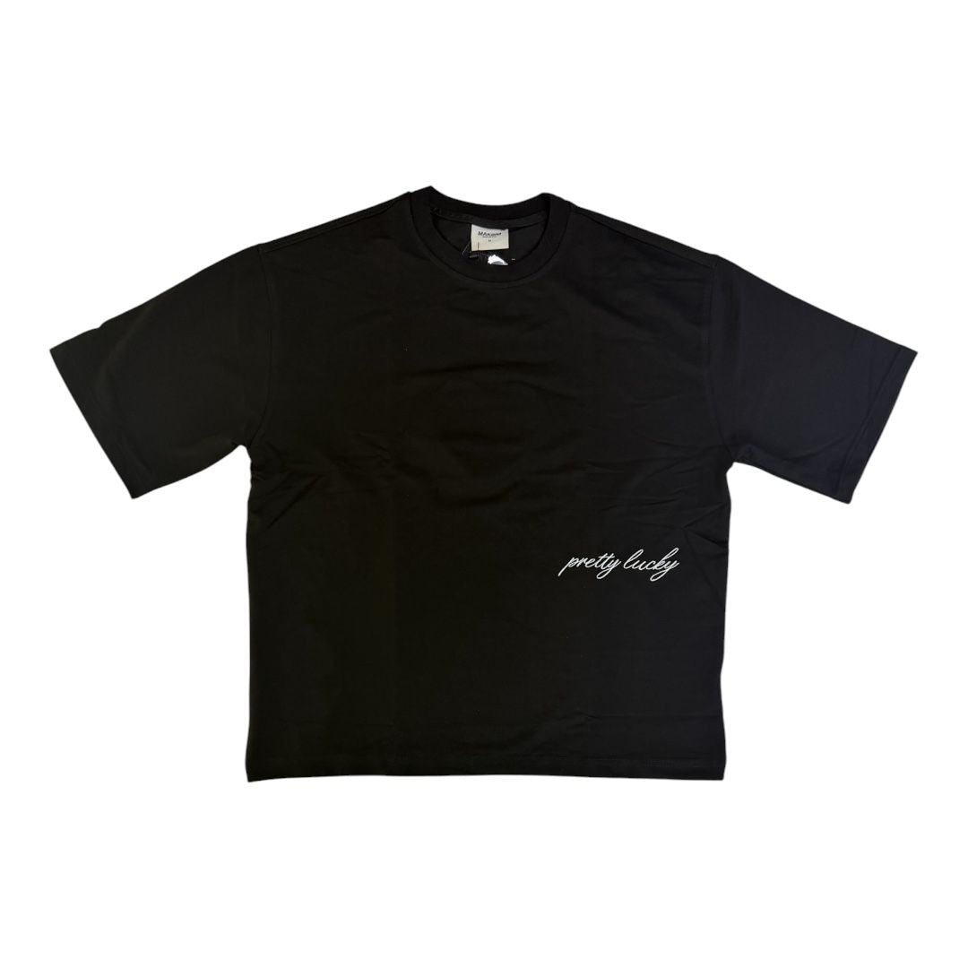 RICH GANG T-SHIRTS LUCKY  BLACK (#OVZ TEE, (MK73))