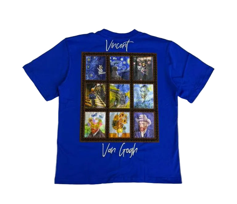 RICH GANG T-SHIRTS navy VAN GOGH (#OVZ TEE, (BP222))