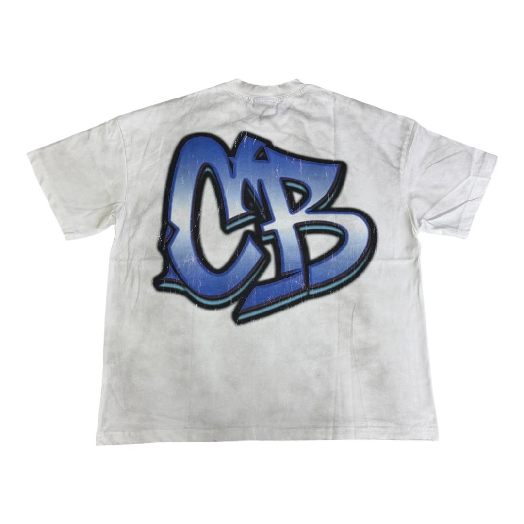 CASTEL death but make it classy lounging skeleton white tee