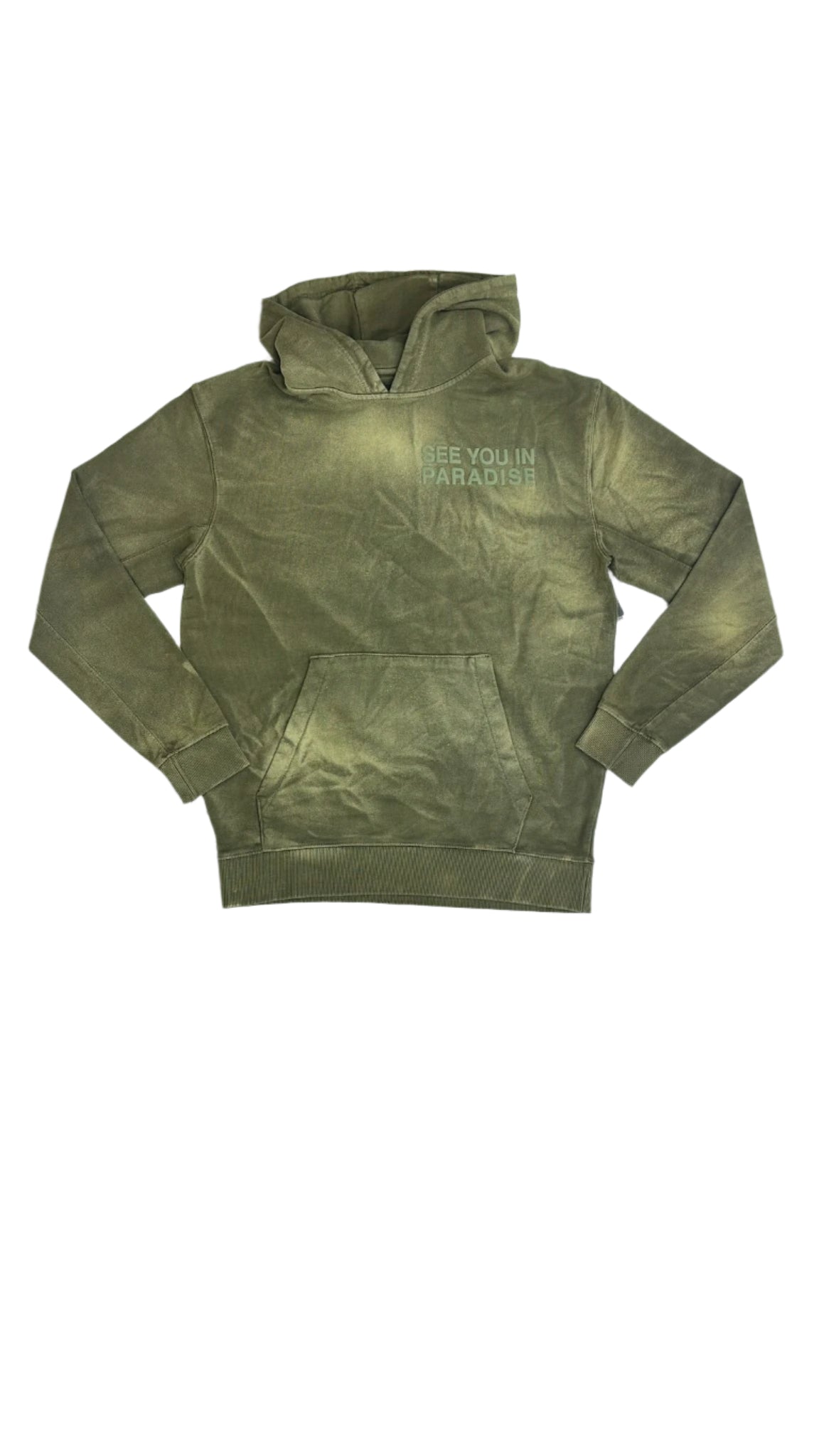 Conjunto de pantalón apilado de felpa francesa lavada EDICIÓN LEGACY 9117H, 9117L OLIVA