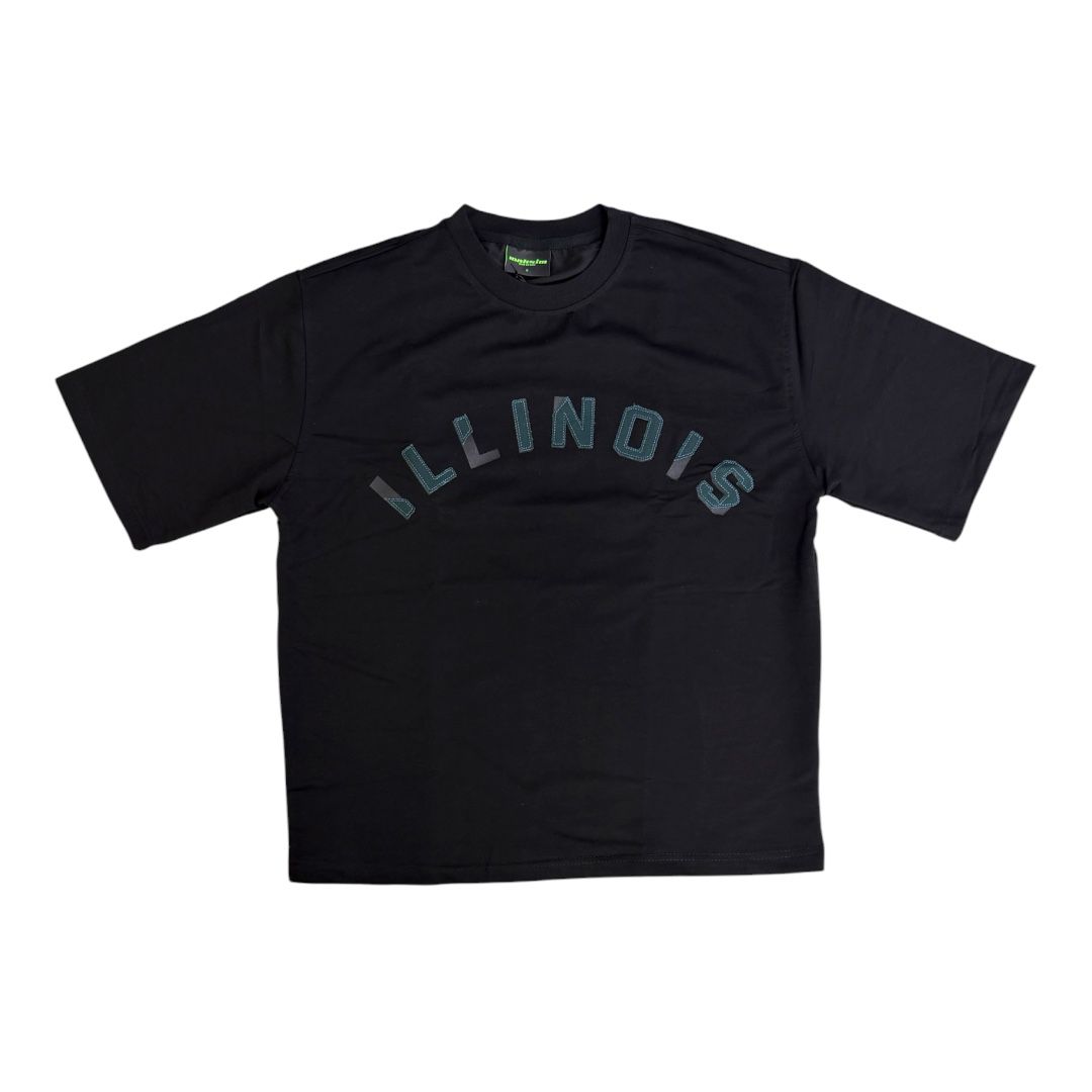 RICH GANG T-SHIRTS BLACK ILLINOIS (#OVZ TEE, (MK39))