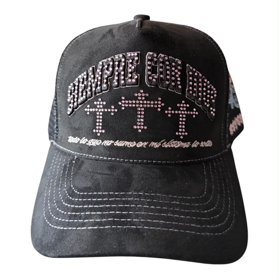 REYES HAT siempre con dios black/pink