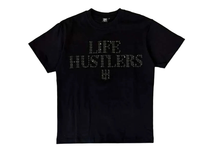 LIFE HUSTLERS T-SHIRT “BASIC TEE ” Black on Black (Life Hustlers