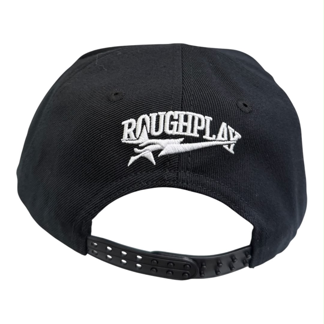 ROUGHPLAY HAT (BLACK/SILVER BANDAID SNAPBACK)