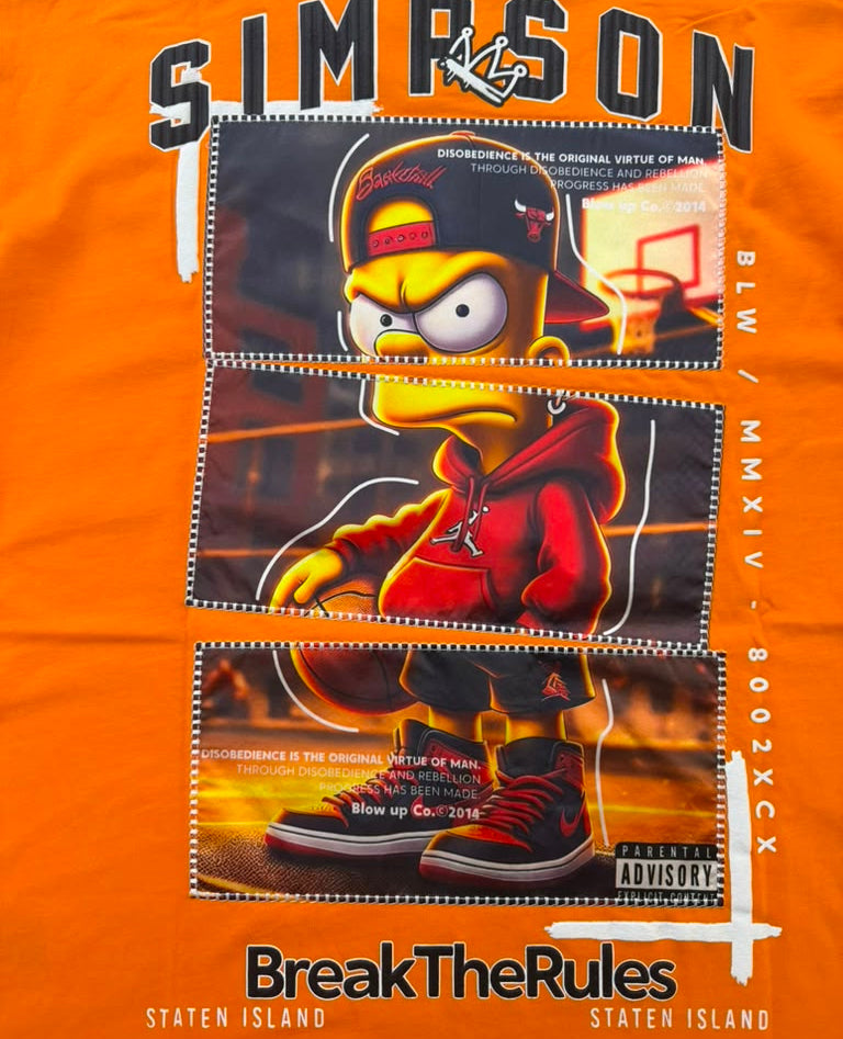 RICH GANG T-SHIRT SIMPSONS BREAK (# OVZ TEE, (BP088))
