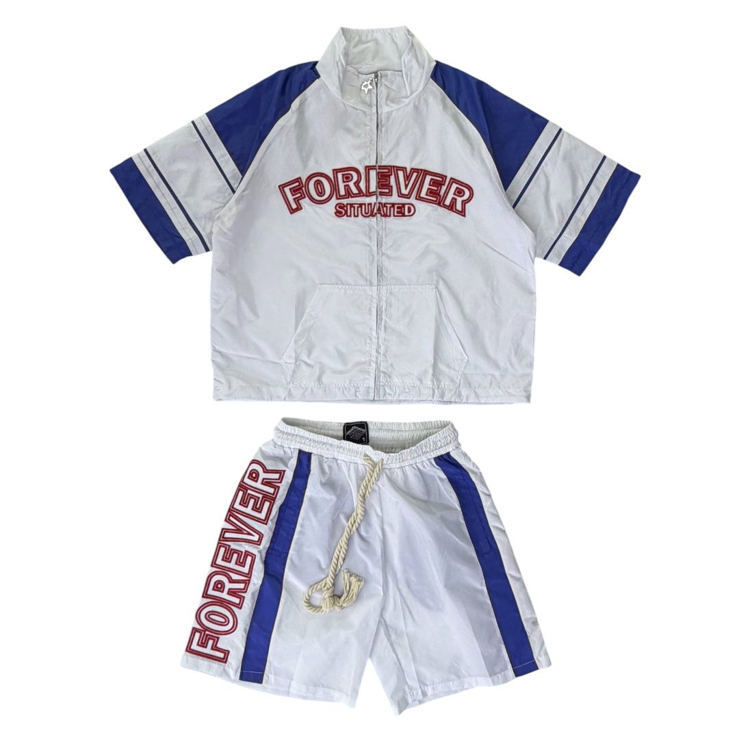 FOREVERSITUATED fs short set white/blue