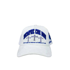 REYES HAT SIEMPRE CON DIOS white/blue